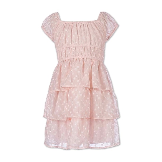 Speechless Little Girls Cap Short Sleeve Skater Dress