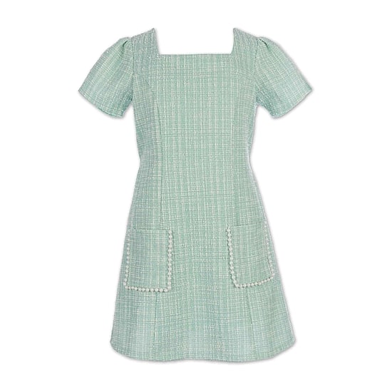 Speechless Little Girls Puffed Short Sleeve Knit A-Line Dress