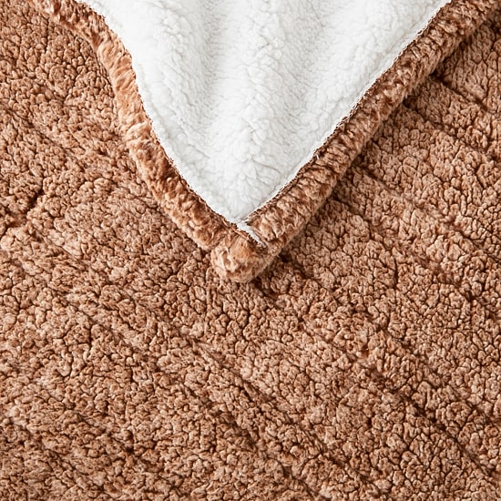 True North By Sleep Philosophy Marbled Sherpa Heated Washable Electric Midweight Throw