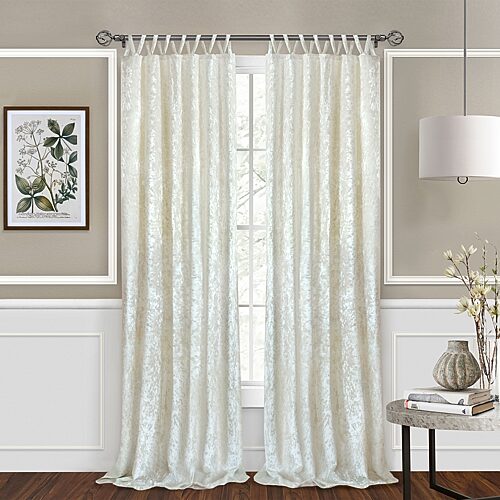 Achim Harper Tab Top Light-Filtering Single Curtain Panel, One Size, White