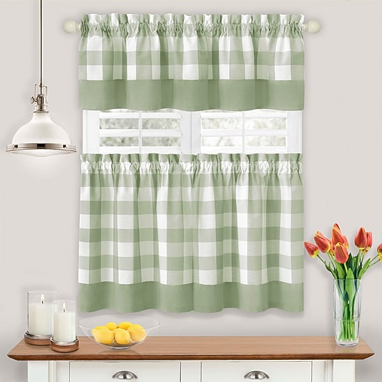 Achim Hunter 3-pc. Rod Pocket Window Tier