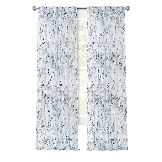 Achim Misty Rod Pocket Back Tab Light-Filtering Single Curtain Panel