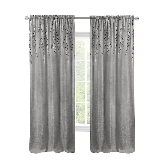 Achim Willow Rod Pocket Light-Filtering Single Curtain Panel