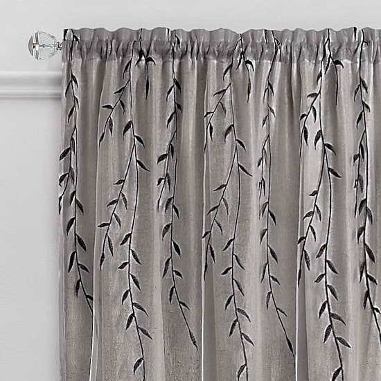 Achim Willow Rod Pocket Light-Filtering Single Curtain Panel