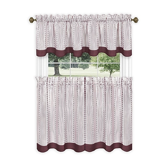 Achim Westport 3-pc. Rod Pocket Kitchen Curtains & Drapes Window Set