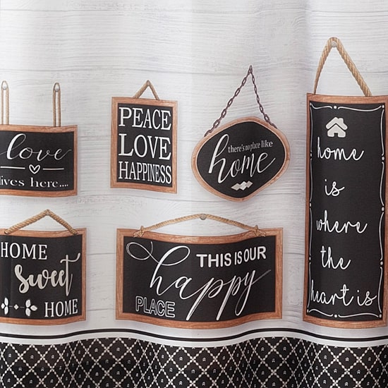 Achim Modern Farmhouse 3-pc. Rod Pocket Kitchen Curtains & Drapes Window Set
