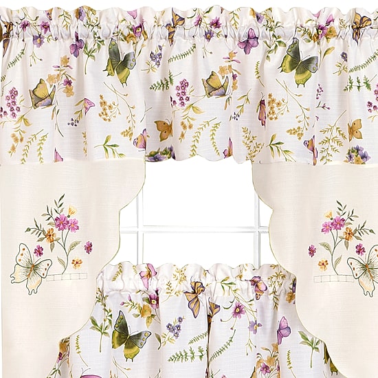 Achim Enchanted 3-pc. Rod Pocket Kitchen Curtains & Drapes Window Set