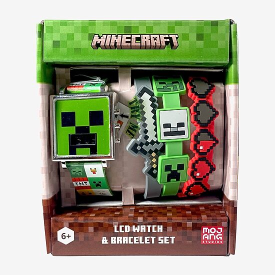 Mojang Minecraft Boys Green Strap Watch Min40129jc