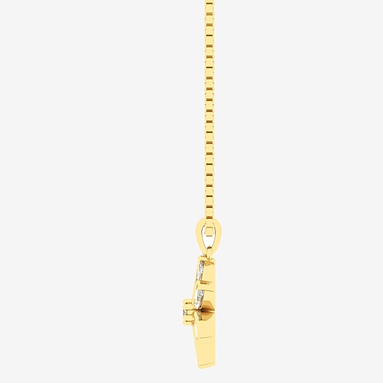 Diamond Blossom (F / Vs2) Womens 1 CT. T.W. Lab Grown White Diamond 10K Gold Flower 18 Inch Pendant Necklace