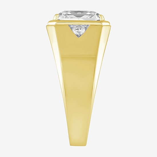 (F / Vs2) Mens 3 1/6 Ct. T.W. Lab Grown White Diamond 10K Gold Rectangular Engagement Ring