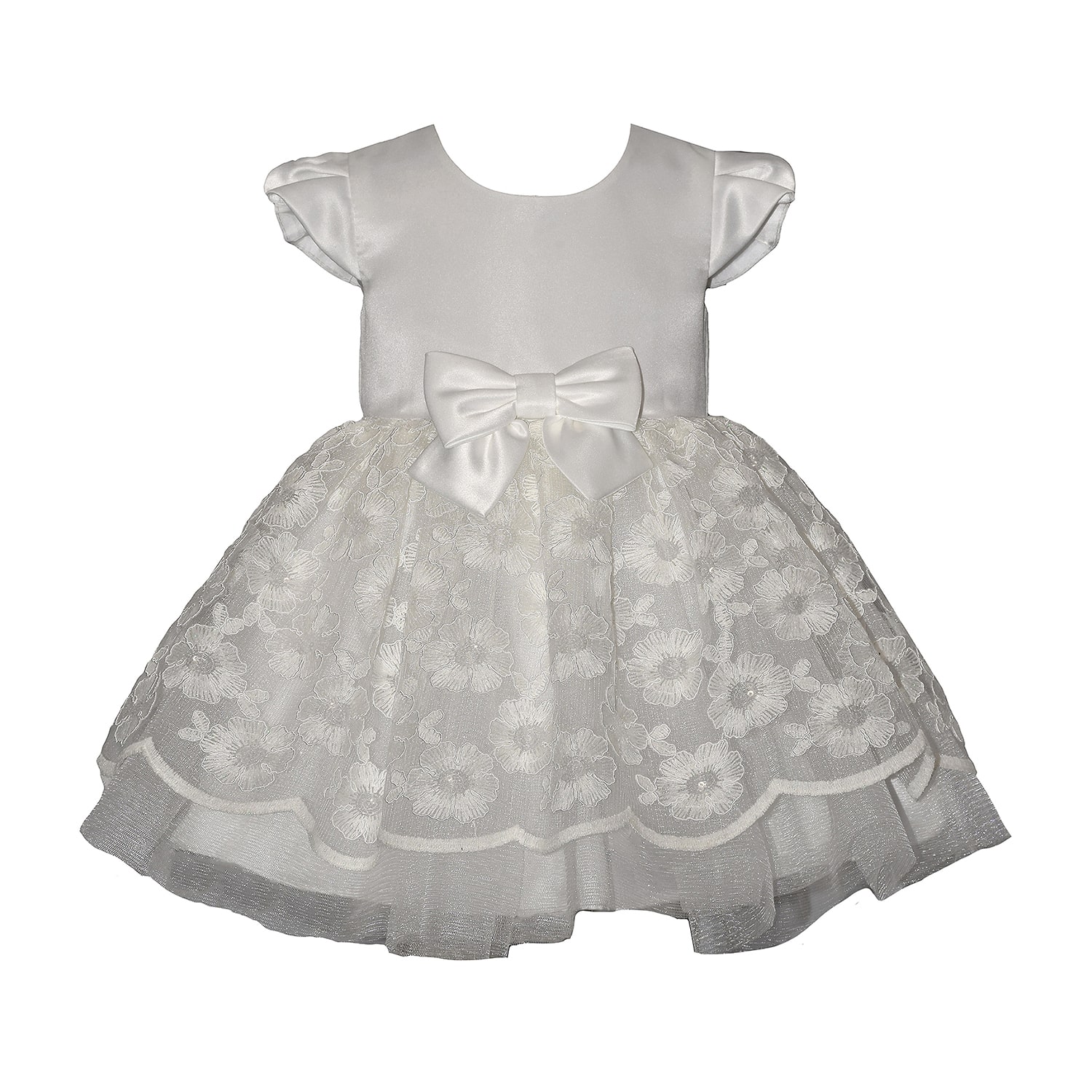 Bonnie Jean Toddler Girls Short Sleeve Cap A-Line Dress