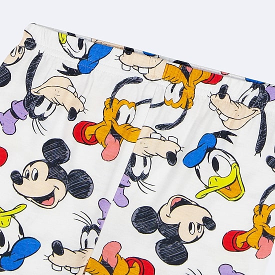 Disney Collection Toddler Boys Mickey Mouse Crew Neck Short Sleeve 2-pc. Pajama Set