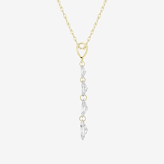 (F / Si2) Womens 7/8 CT. T.W. Lab Grown White Diamond 10K Gold 18 Inch Pendant Necklace