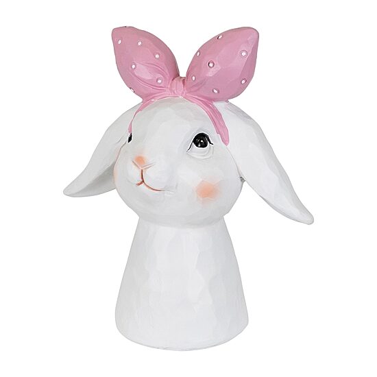 Northlight 8" Bunny Bust With Hair Bow Easter Figurine