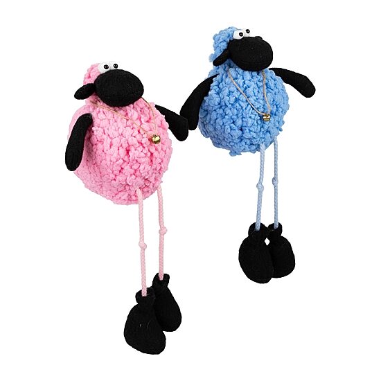 Northlight 13" Boy And Girl Plush Lamb Sitting Easter Figurine