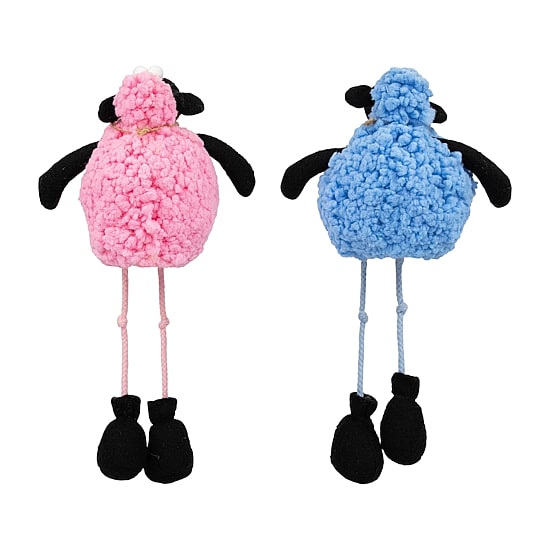 Northlight 13" Boy And Girl Plush Lamb Sitting Easter Figurine