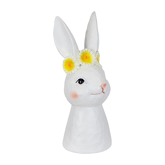 Northlight 9" Bunny Bust With Daisy Flower Crown Easter Tabletop Decor