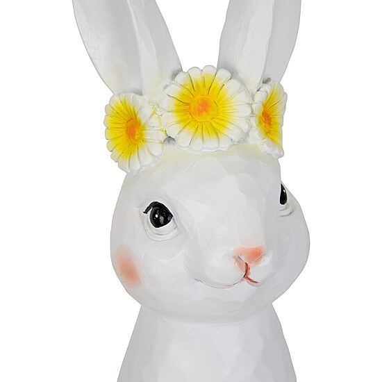 Northlight 9" Bunny Bust With Daisy Flower Crown Easter Tabletop Decor