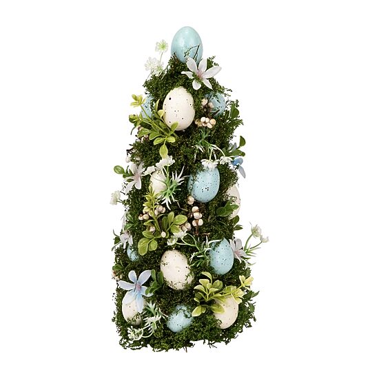 Northlight 14" Floral And Foliage Egg Tabletop Tree