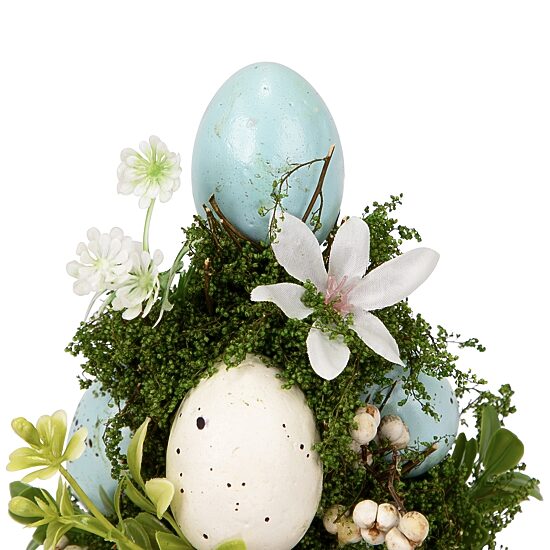 Northlight 14" Floral And Foliage Egg Tabletop Tree
