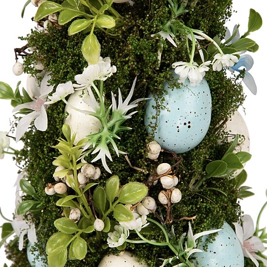 Northlight 14" Floral And Foliage Egg Tabletop Tree