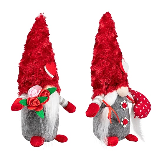 Northlight 12" Fuzzy Hat Valentines Day Gnome