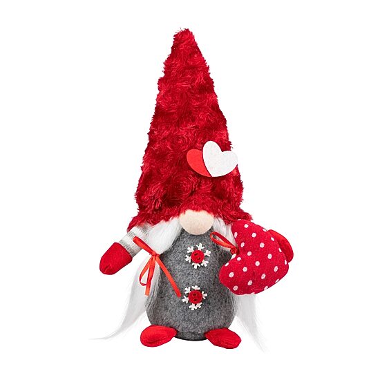 Northlight 12" Fuzzy Hat Valentines Day Gnome
