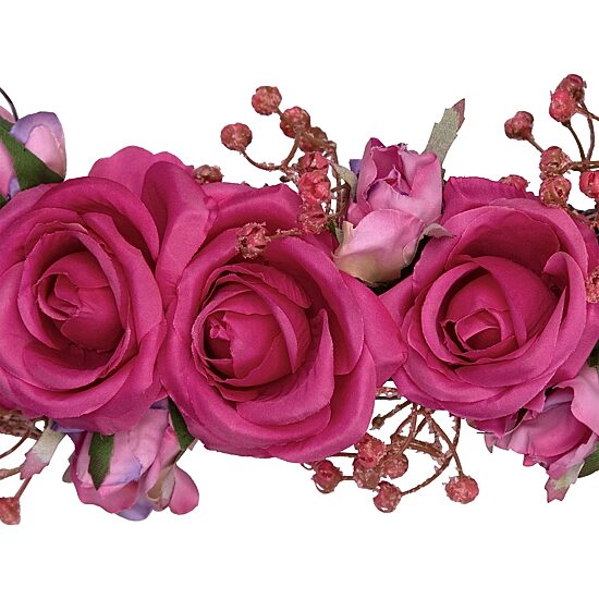 Northlight 16" Blooming Rose Buds Artificial Heart Shaped Wreath