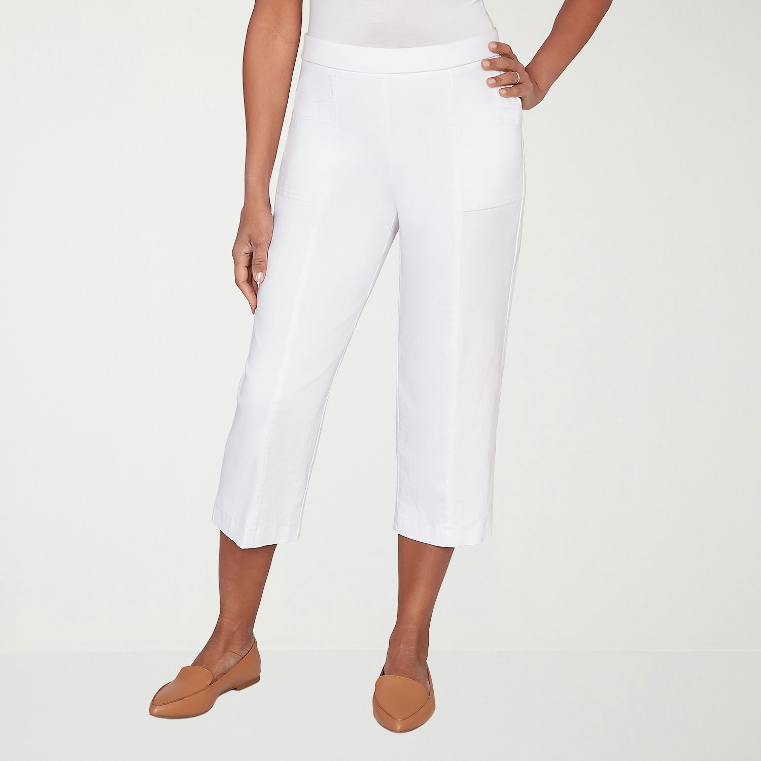 Alfred Dunner Womens Straight Capri Pant