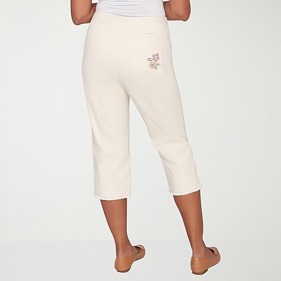 Alfred Dunner Beachcomber Womens Straight Capri Pant
