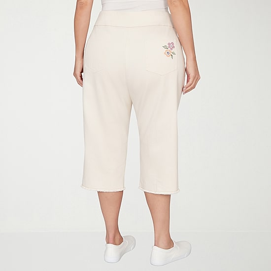 Alfred Dunner Beachcomber Womens Plus Straight Capri Pant