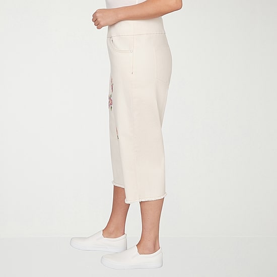Alfred Dunner Beachcomber Womens Plus Straight Capri Pant
