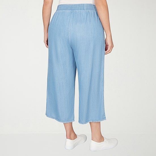 Alfred Dunner Beachcomber Womens Plus Straight Ankle Pant