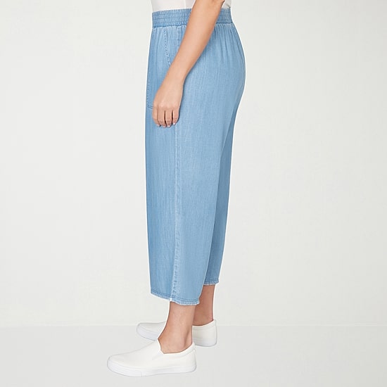 Alfred Dunner Beachcomber Womens Plus Straight Ankle Pant