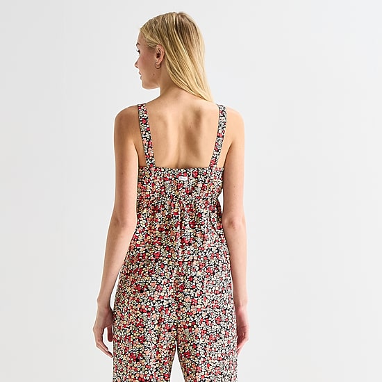 Hurley Womens Juniors Square Neck Sleeveless Tank Top