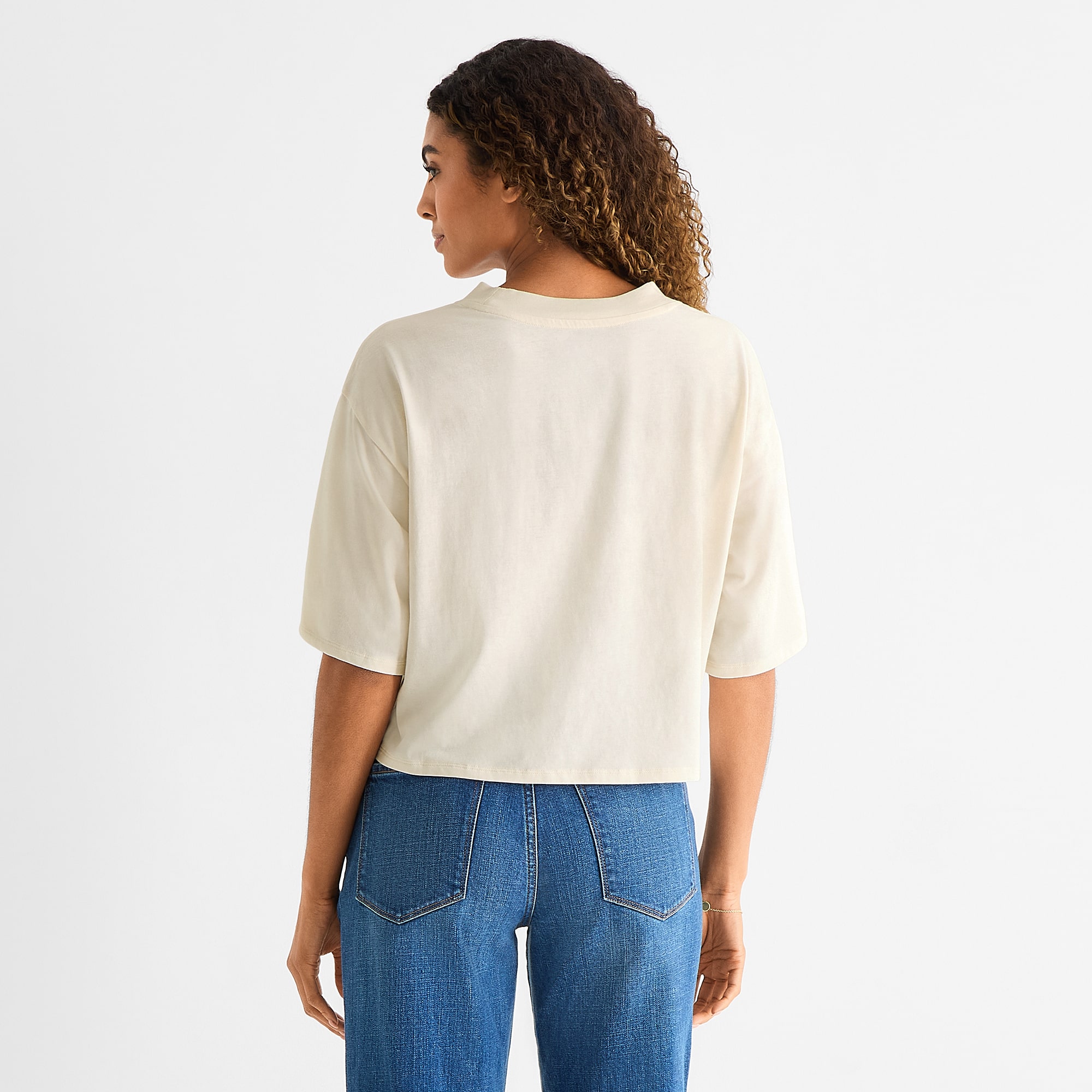 Hope & Wonder Black History Month Drawing Womens Crew Neck Short Sleeve Crop Top
