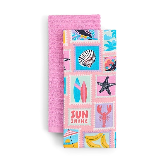 Layerings Vacay Stamp 2-pc. Kitchen Towel Set