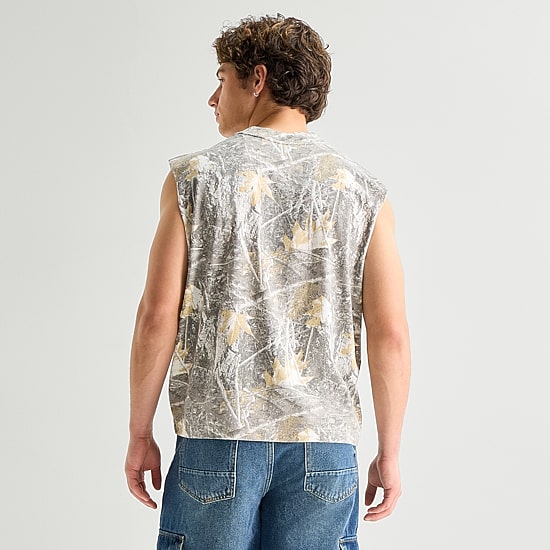 Arizona Mens Crew Neck Sleeveless Muscle T-Shirt