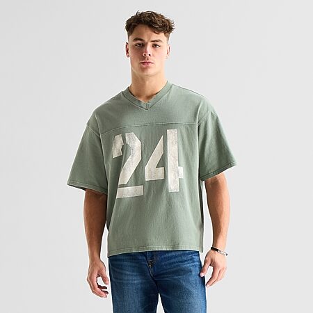 Arizona Mens V Neck Short Sleeve Boxy Fit Graphic T-Shirt - JCPenney