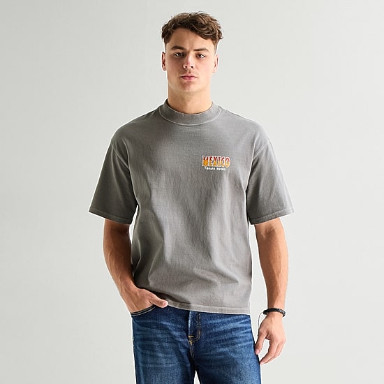 Arizona Mens Crew Neck Short Sleeve Boxy Fit Graphic T-Shirt