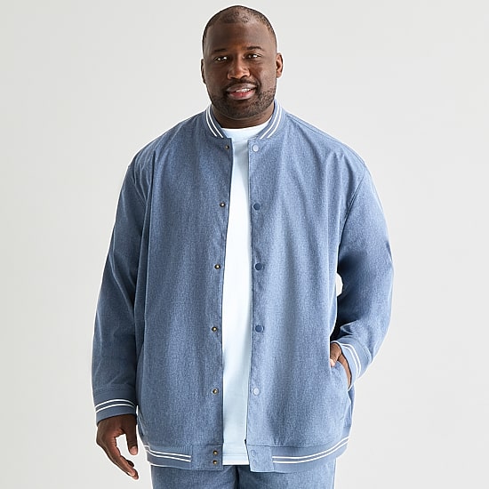 Shaquille O'Neal XLG™ Mens Lightweight Big and Tall Bomber Jacket