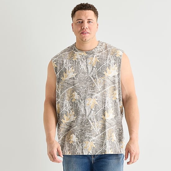 Arizona Mens Crew Neck Sleeveless Big and Tall Muscle T-Shirt