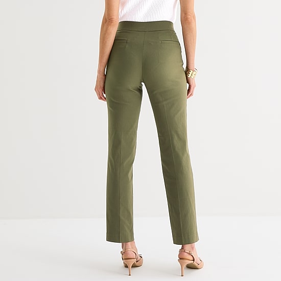 Liz Claiborne Lisa Womens Tall Straight Pull-On Pant