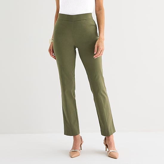 Liz Claiborne Lisa Womens Tall Straight Pull-On Pant