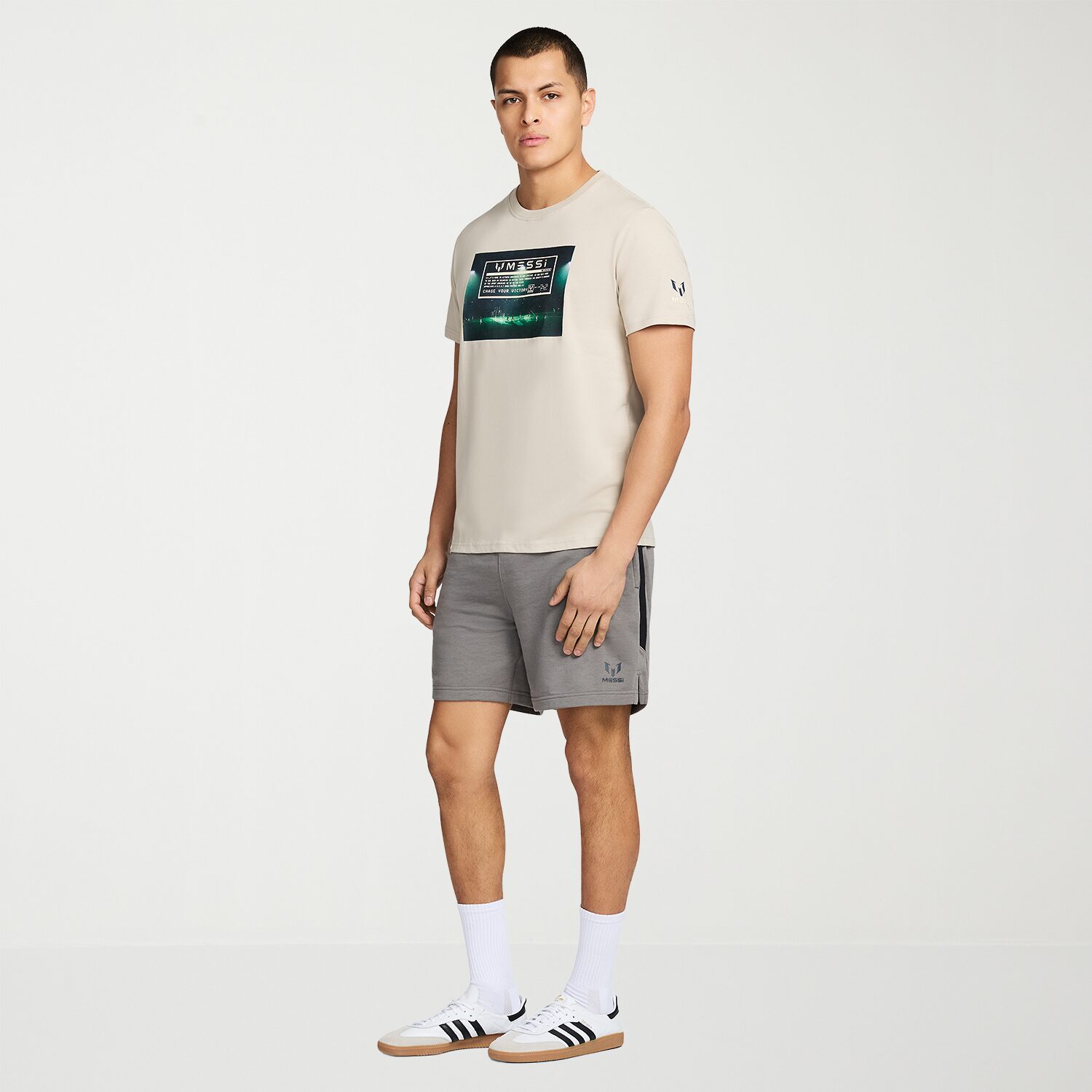 MESSI Collection Mens Round Neck Short Sleeve Regular Fit Graphic T-Shirt