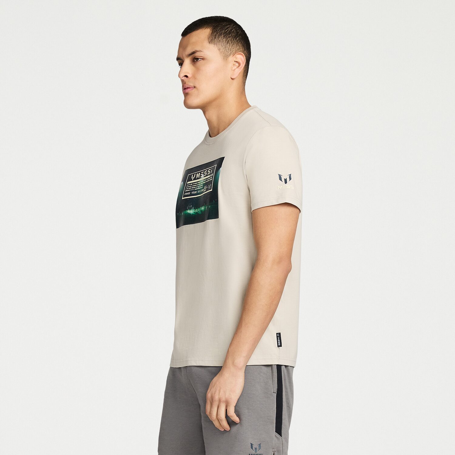 MESSI Collection Mens Round Neck Short Sleeve Regular Fit Graphic T-Shirt