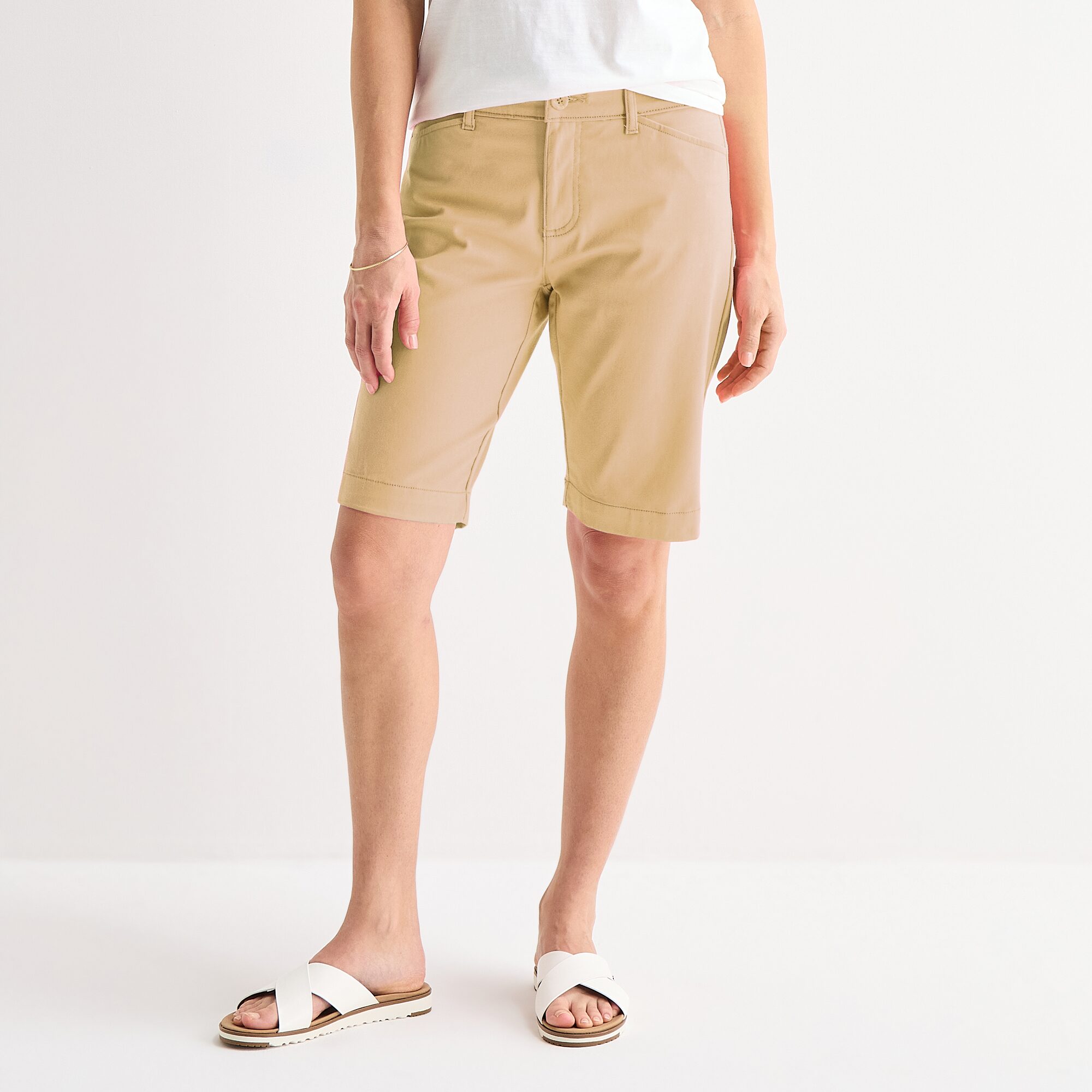 St. John's Bay Womens 11" Tall Bermuda Short