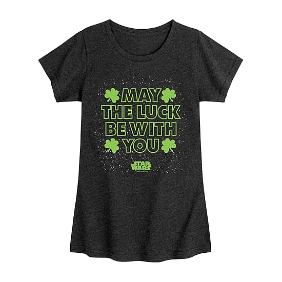 Disney Collection Little & Big Kid Girls Crew Neck Short Sleeve Regular Fit Star Wars Graphic T-Shirt