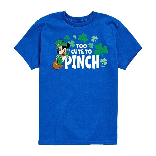Disney Collection Little & Big Kid Boys Crew Neck Short Sleeve Regular Fit Mickey and Friends Graphic T-Shirt, X-large, Blue