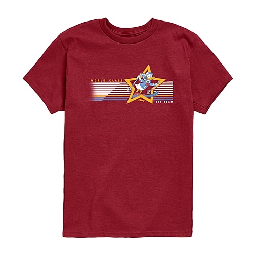 Disney Collection Little & Big Kid Boys Crew Neck Short Sleeve Regular Fit Donald Duck Graphic T-Shirt, X-large, Red